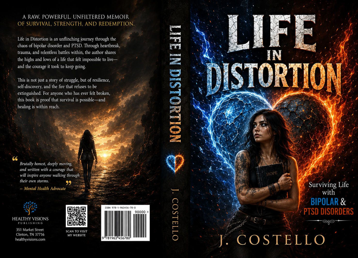 Life in Distortion book cover by J. Costello